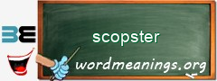 WordMeaning blackboard for scopster